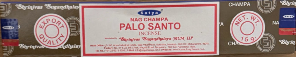 Satya Palo Santo Incense (15g) Relaxation and Spiritual balance