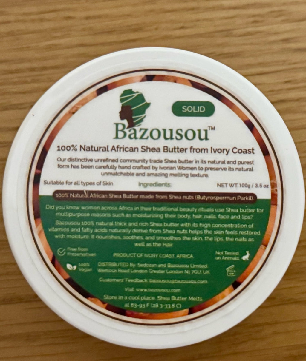 Pure Shea Butter (100g) – Natural & Unrefined